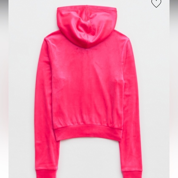 OFFLINE BY AERIE BRIGHT LIGHTS VELOUR CROPPED FULL ZIP HOODIE - Picture 4 of 6